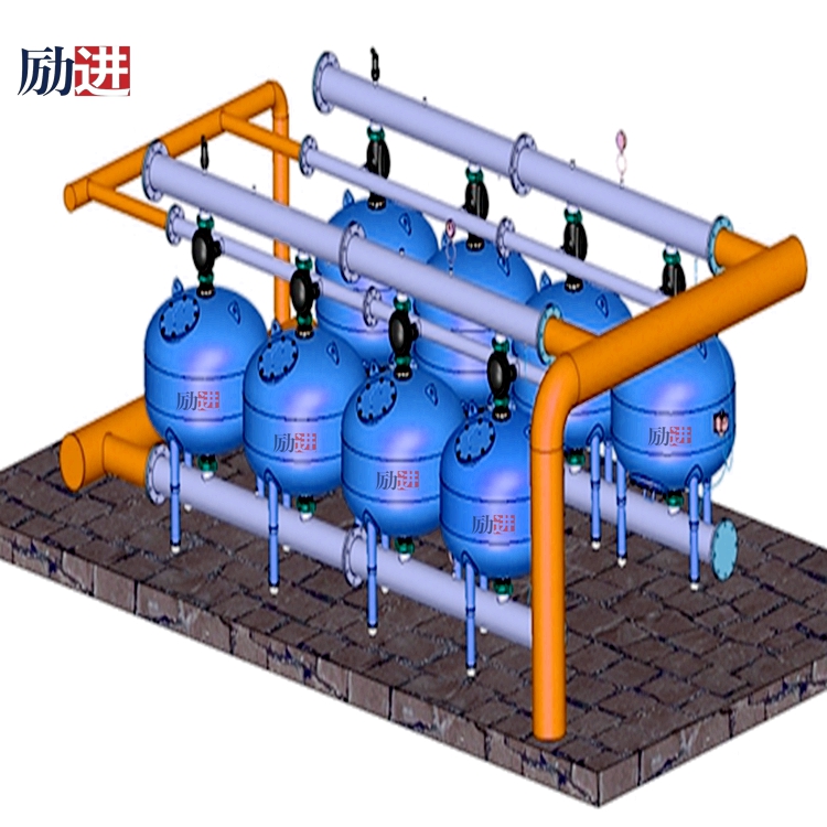 LJAGF48-8淺層砂過(guò)濾器示意圖 LJAGF48-8淺層砂過(guò)濾器示意圖